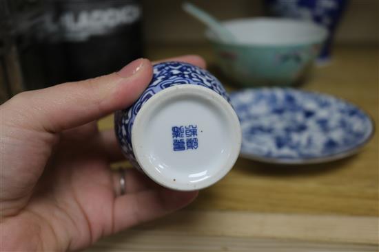 A collection of Chinese blue and white ceramics